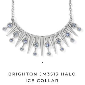 Brighton Halo Ice Collar Necklace Silver Tanzanite NWT